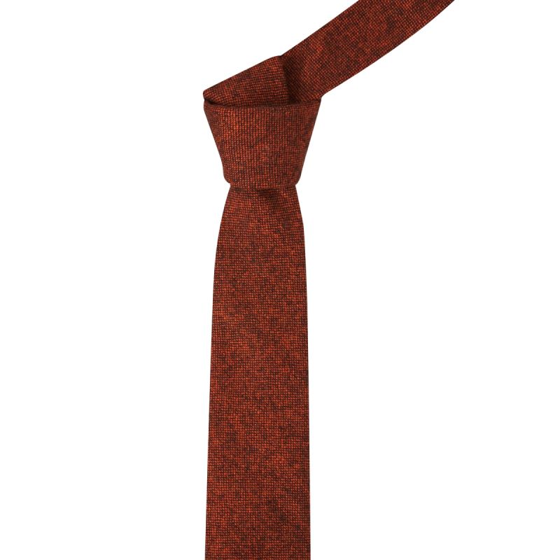 King & Priory Highland Weave Copper Brown Tie