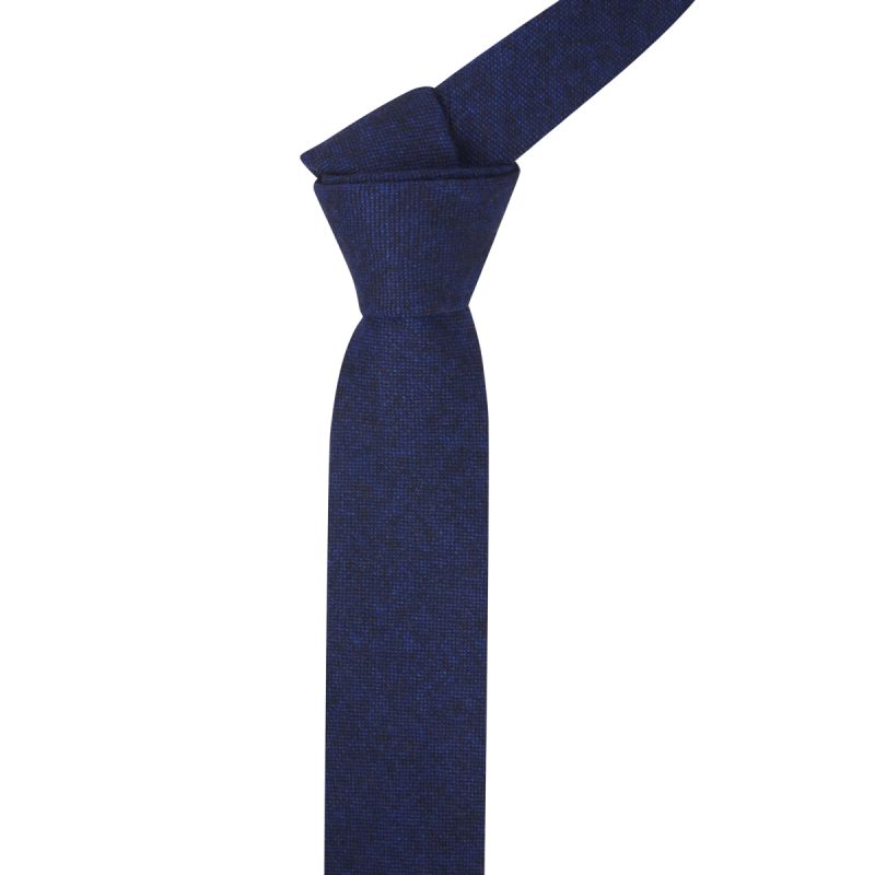 King & Priory Highland Weave Dark Sapphire Blue Tie