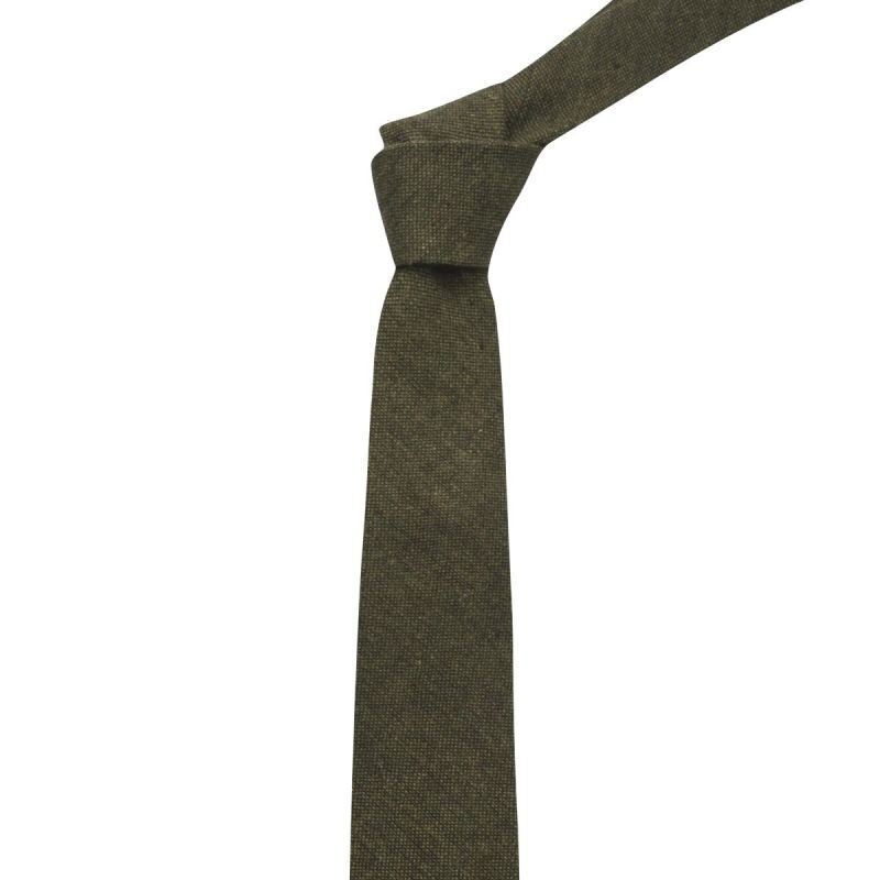 King & Priory Highland Weave Forest Green Tie