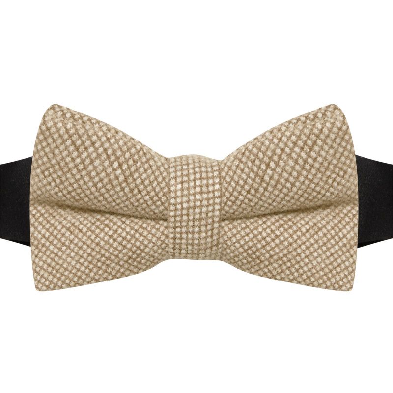 King & Priory Honey Brown Waffle Bow Tie