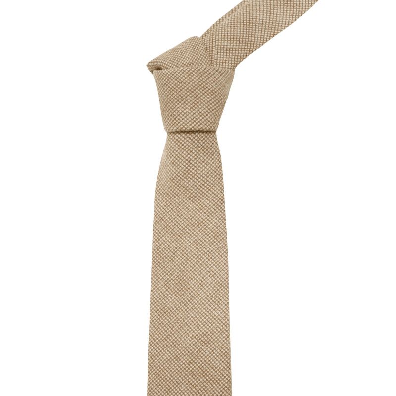 King & Priory Honey Brown Waffle Tie