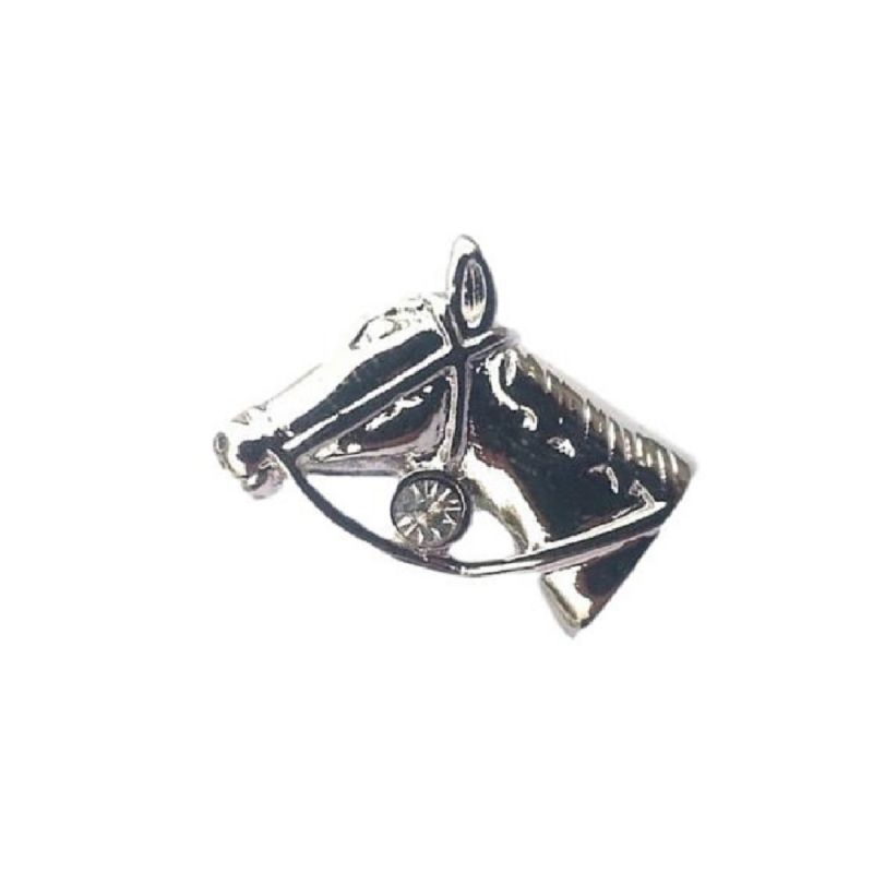 king & priory Horse Head Pewter Lapel Pin