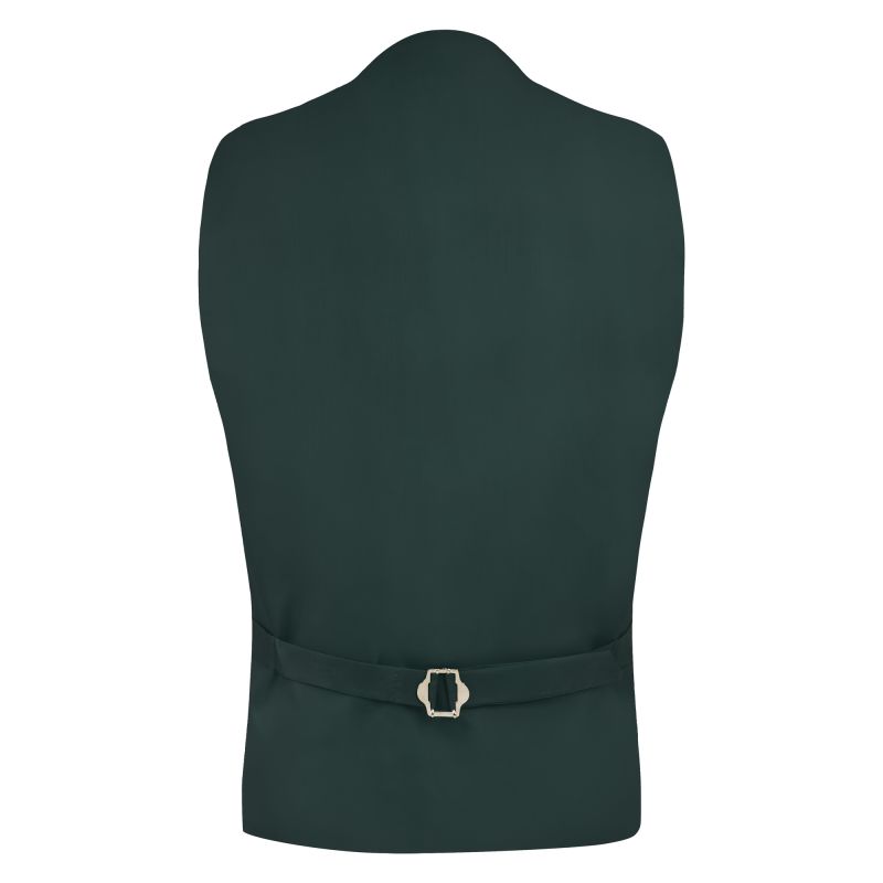 king & priory Hunter Green Linen Waistcoat