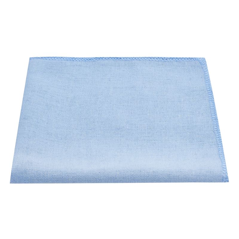 King & Priory Ice Blue Linen Pocket Square