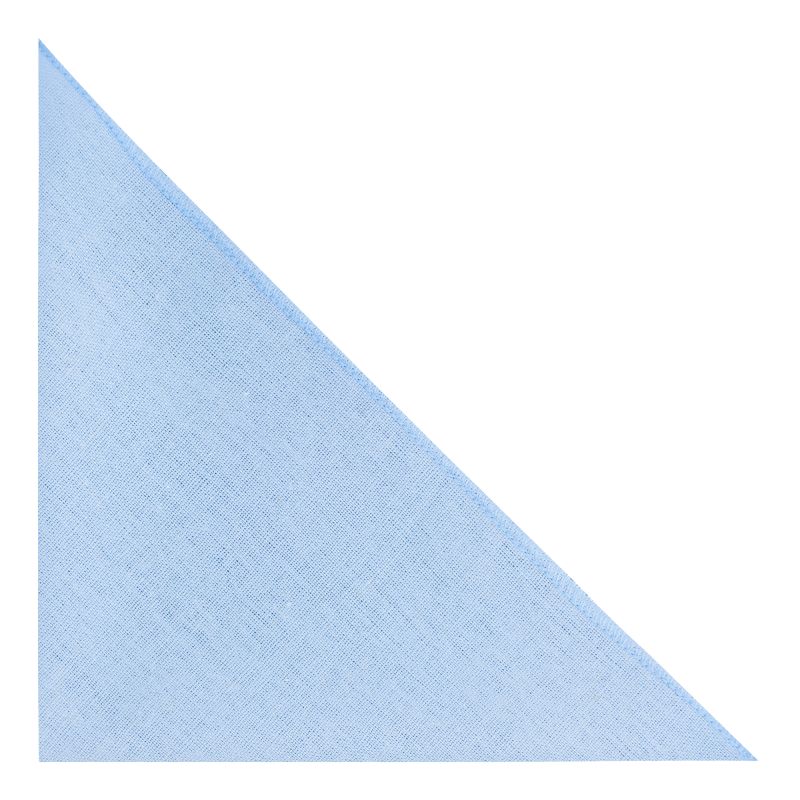 king & priory Ice Blue Linen Pocket Square