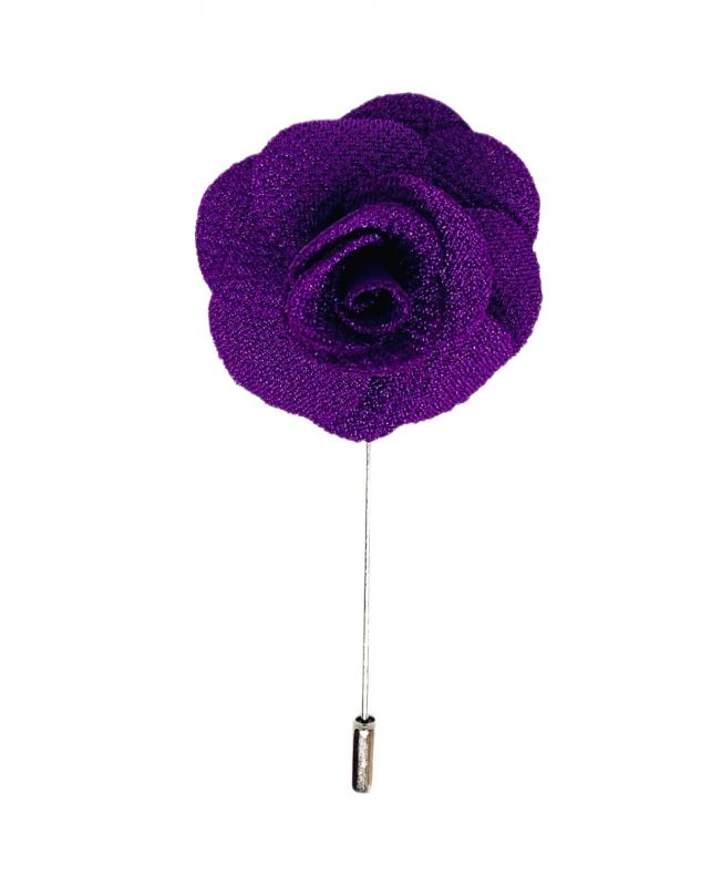 king & priory Indigo Purple Flower/Rose Lapel Pin