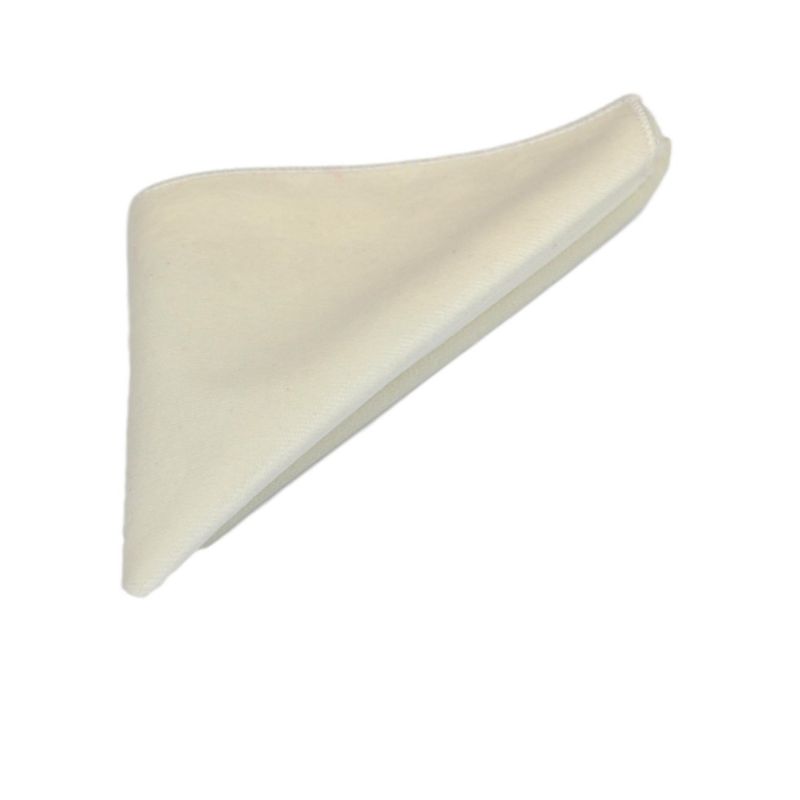 King & Priory Ivory Velvet Bow Tie & Pocket Square Set