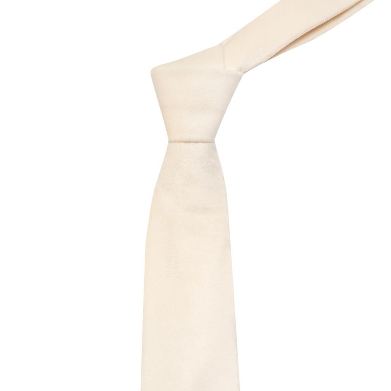 king & priory Ivory Velvet Tie