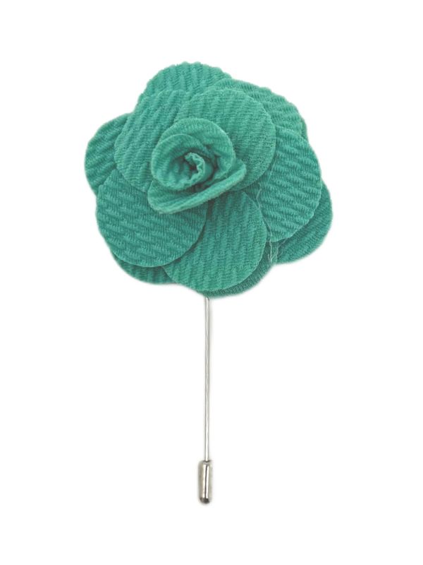 king & priory Jade Green Flower/Rose Lapel Pin