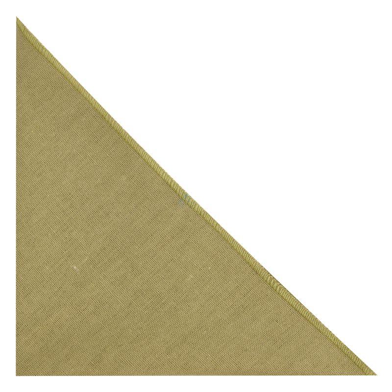 king & priory Khaki Green Linen Pocket Square