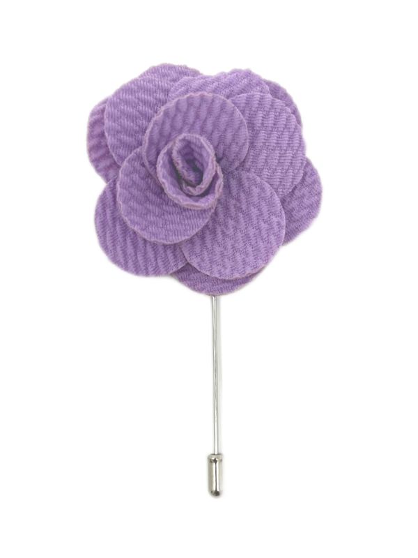 king & priory Lavender Purple Flower/Rose Lapel Pin