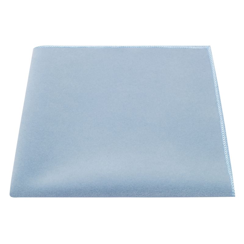 king & priory Light Baby Blue Velvet Pocket Square