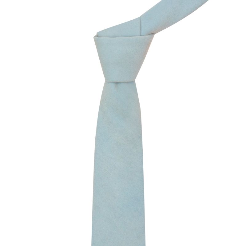 King & Priory Light Baby Blue Velvet Tie