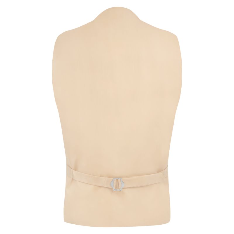 king & priory Light Camel Brown Woven Wool Waistcoat