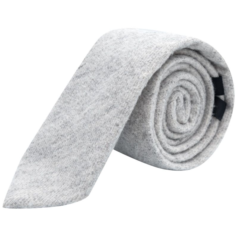 king & priory Light Grey Donegal Tweed Tie