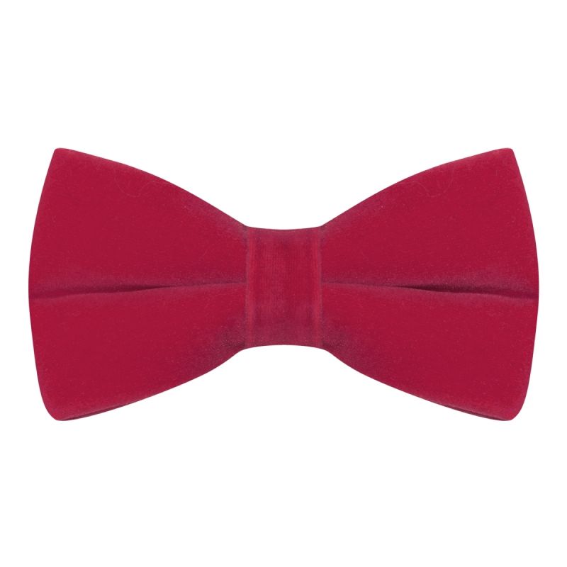 king & priory Magenta Pink Velvet Bow Tie