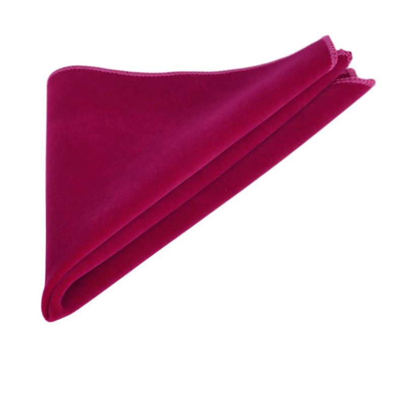 king & priory Magenta Pink Velvet Pocket Square