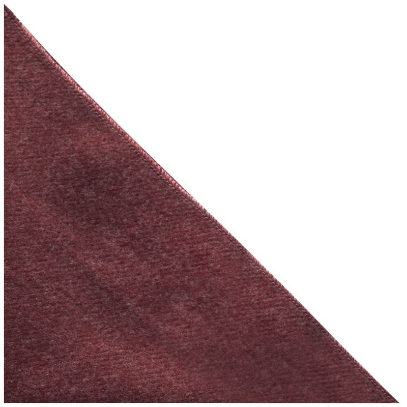 King & Priory Maroon Red Donegal Tweed Pocket Square