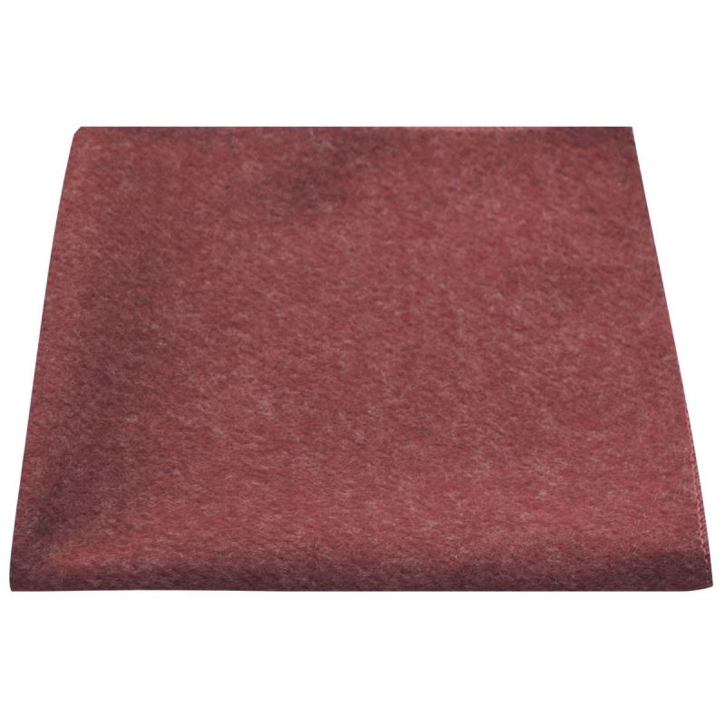 king & priory Maroon Red Donegal Tweed Pocket Square