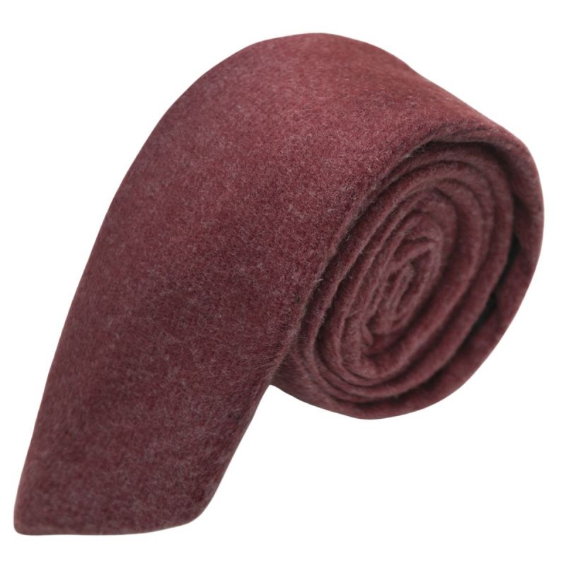 king & priory Maroon Red Donegal Tweed Tie