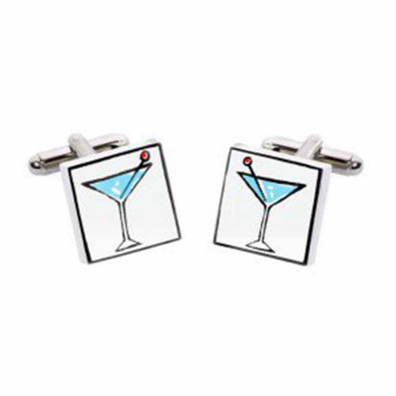 king & priory Martini Cufflinks by Sonia Spencer