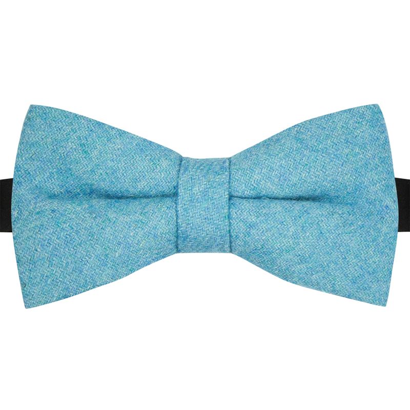 King & Priory Maya Blue Donegal Tweed Bow Tie
