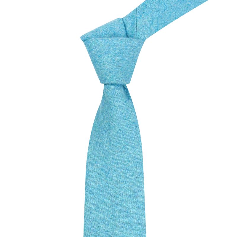 King & Priory Maya Blue Donegal Tweed Tie