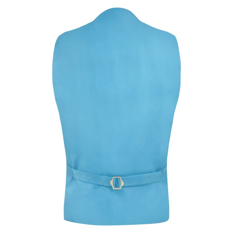 king & priory Maya Blue Donegal Tweed Waistcoat