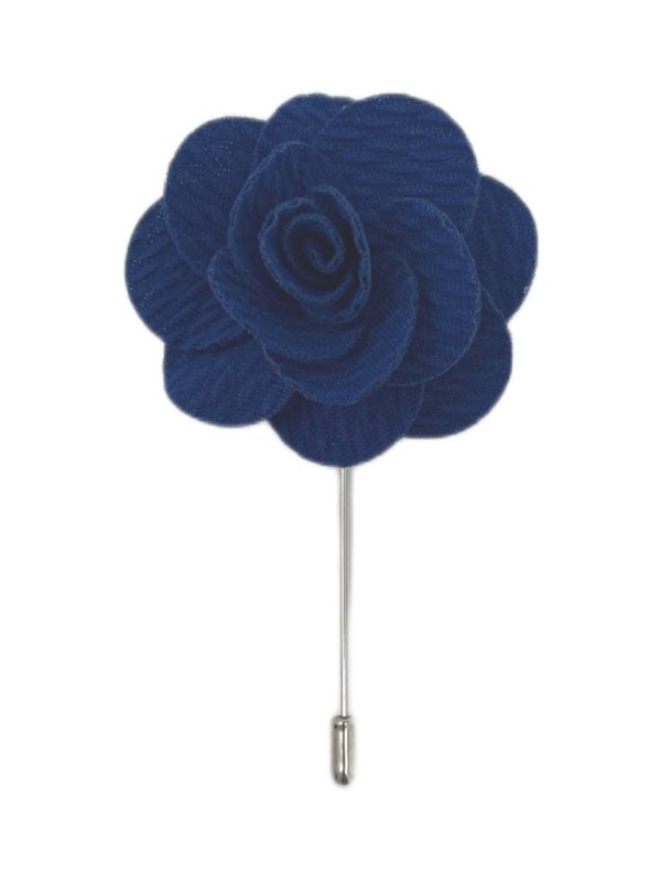 king & priory Midnight Blue Flower/Rose Lapel Pin