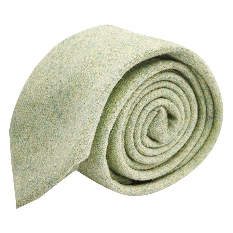 King & Priory Mint Green Herringbone Tie