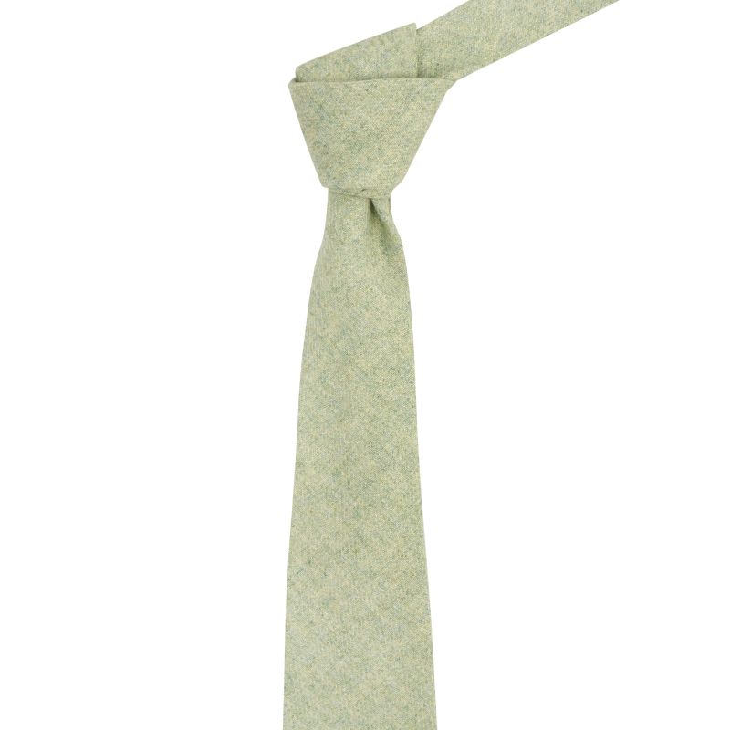 king & priory Mint Green Herringbone Tie