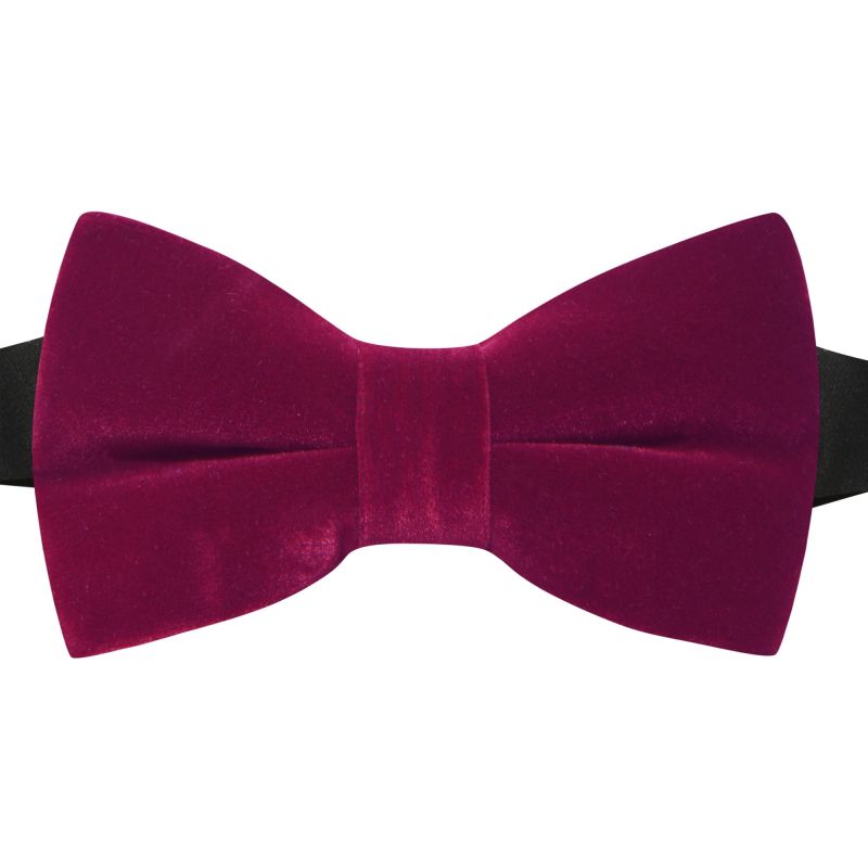 King & Priory Morrocan Red Velvet Bow Tie