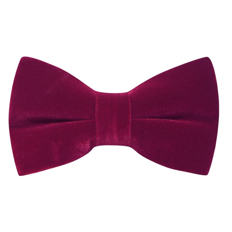 king & priory Morrocan Red Velvet Bow Tie