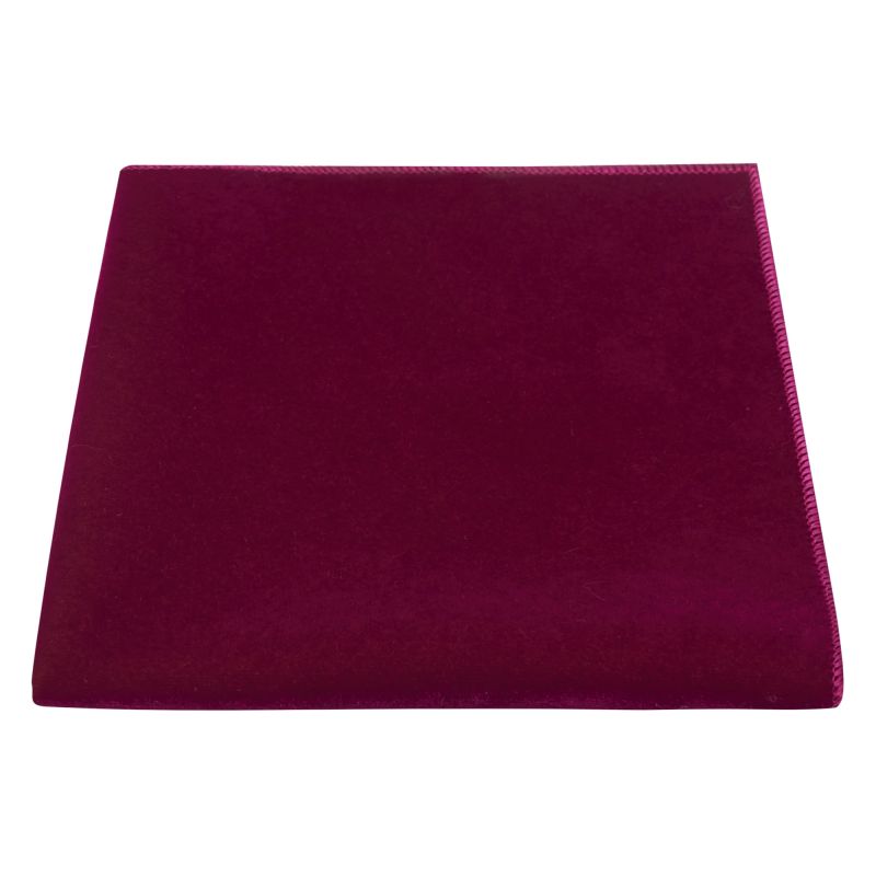 king & priory Morrocan Red Velvet Pocket Square