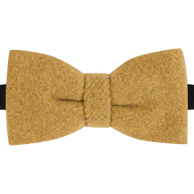 King & Priory Mustard Woven Wool Bow Tie