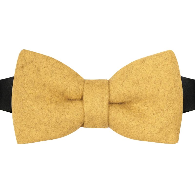 King & Priory Mustard Yellow Donegal Tweed Bow Tie