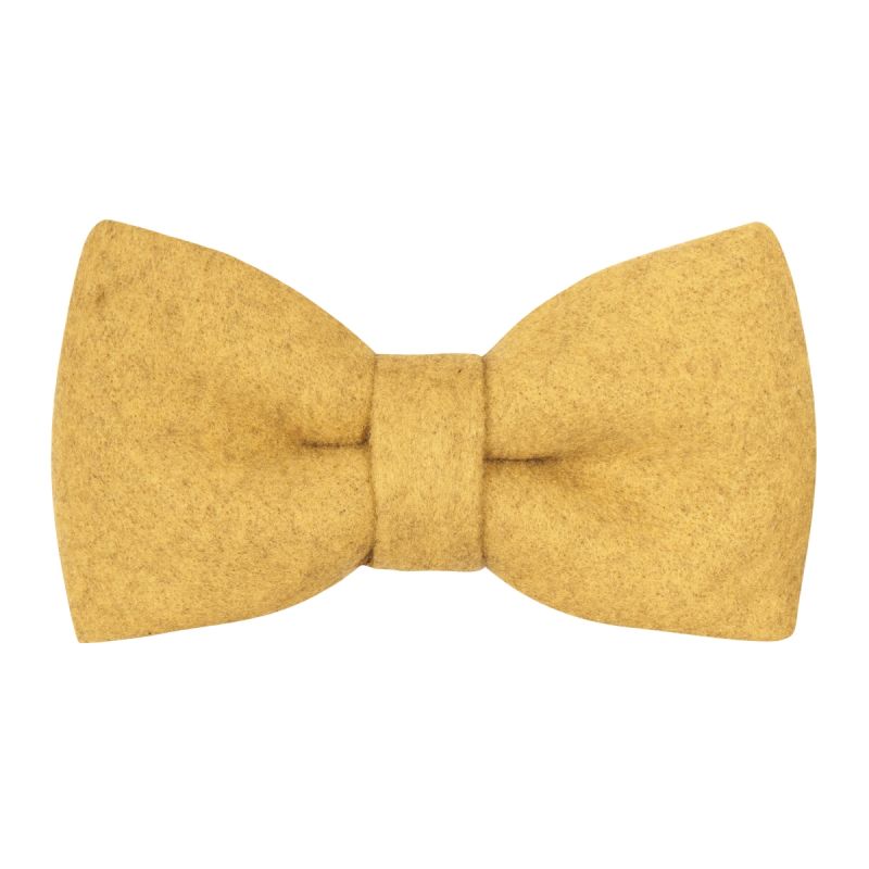 king & priory Mustard Yellow Donegal Tweed Bow Tie