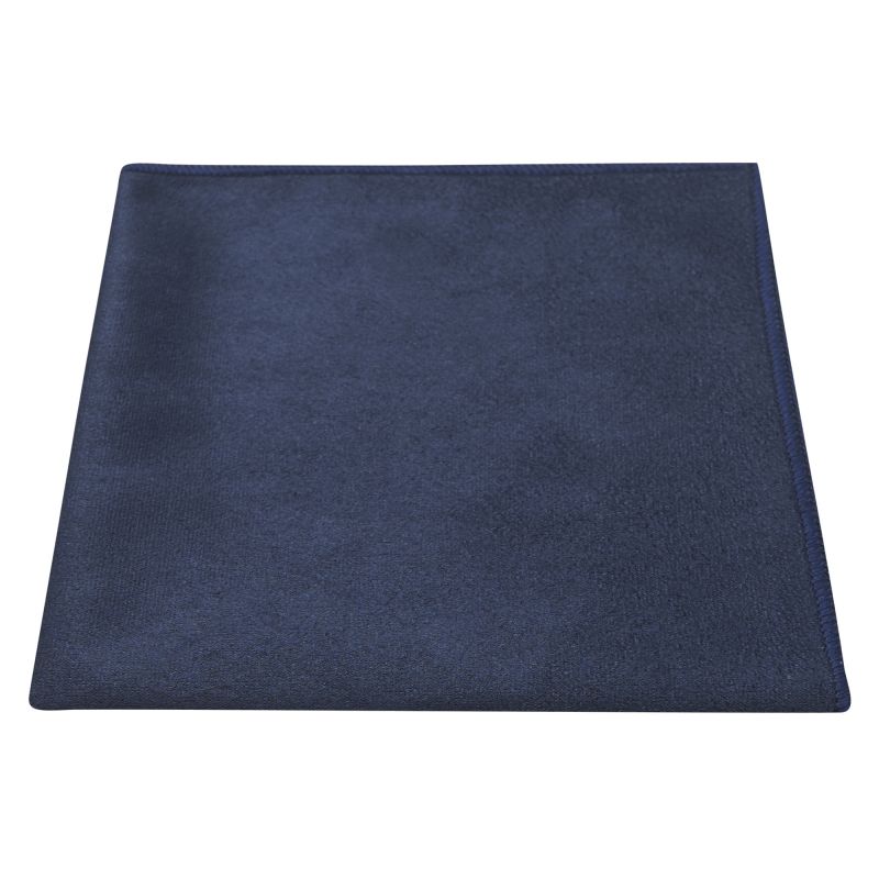 king & priory Navy Blue Suede Pocket Square