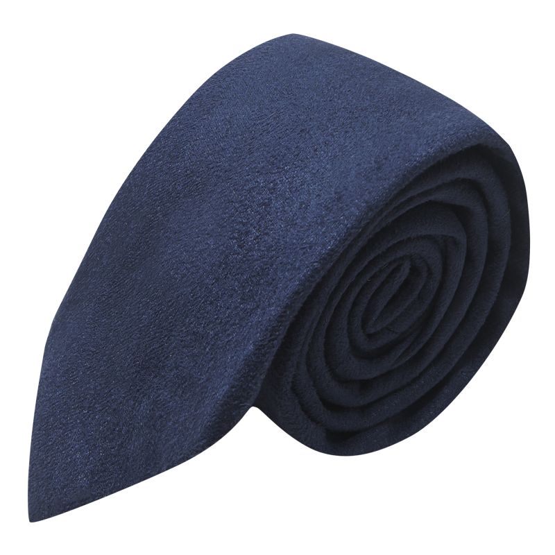 king & priory Navy Blue Suede Tie