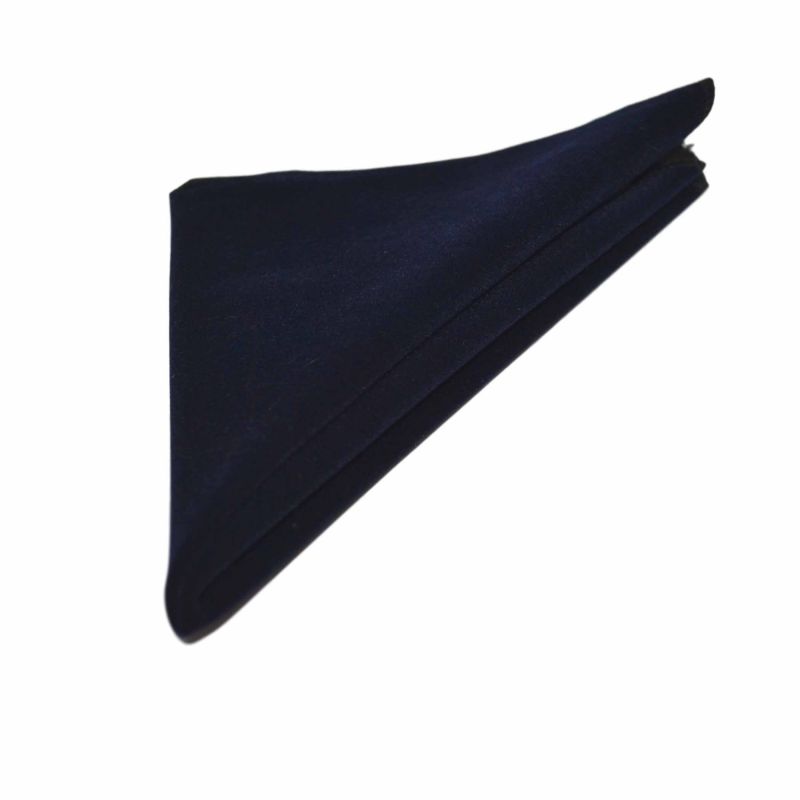 king & priory Navy Blue Velvet Pocket Square