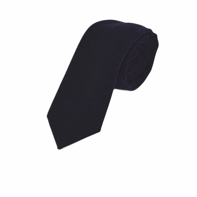 king & priory Navy Blue Velvet Tie