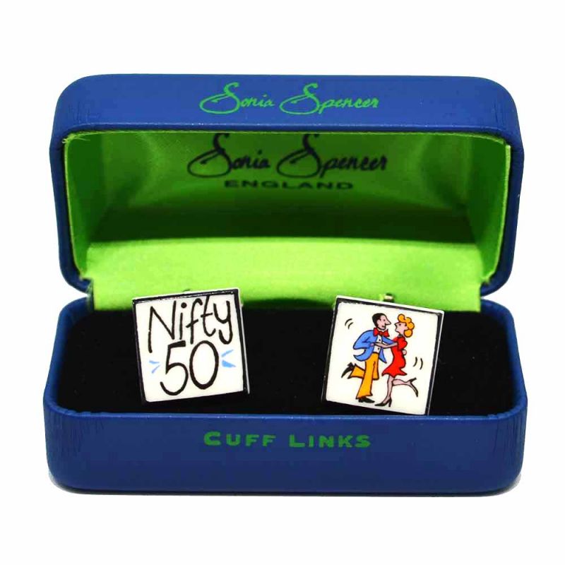 King & Priory Nifty 50 Cufflinks By Sonia Spencer