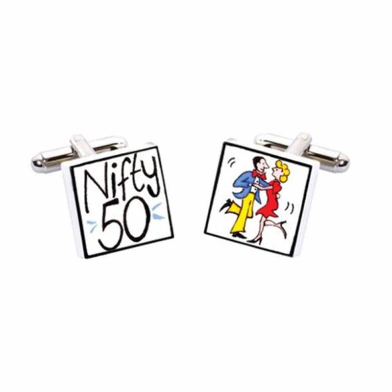 king & priory Nifty 50 Cufflinks by Sonia Spencer