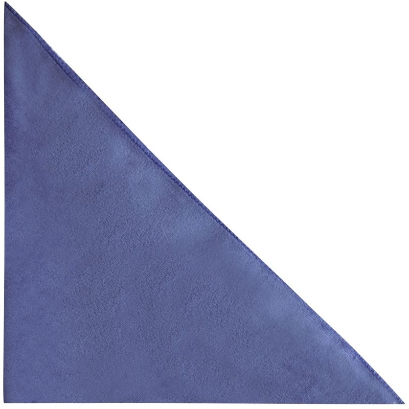 King & Priory Ocean Blue Velvet Pocket Square
