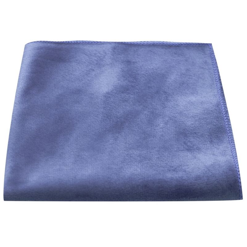 king & priory Ocean Blue Velvet Pocket Square