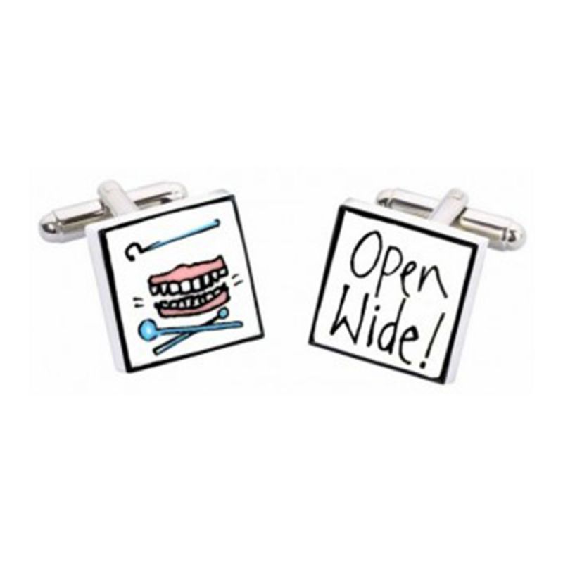 king & priory Open Wide Cufflinks by Sonia Spencer
