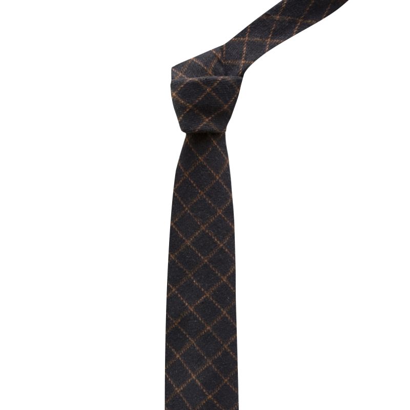 King & Priory Oxford Blue Tattersall Check Tie