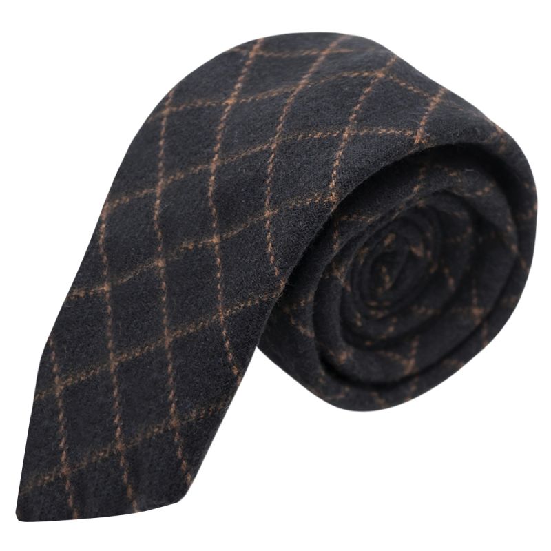 king & priory Oxford Blue Tattersall Check Tie