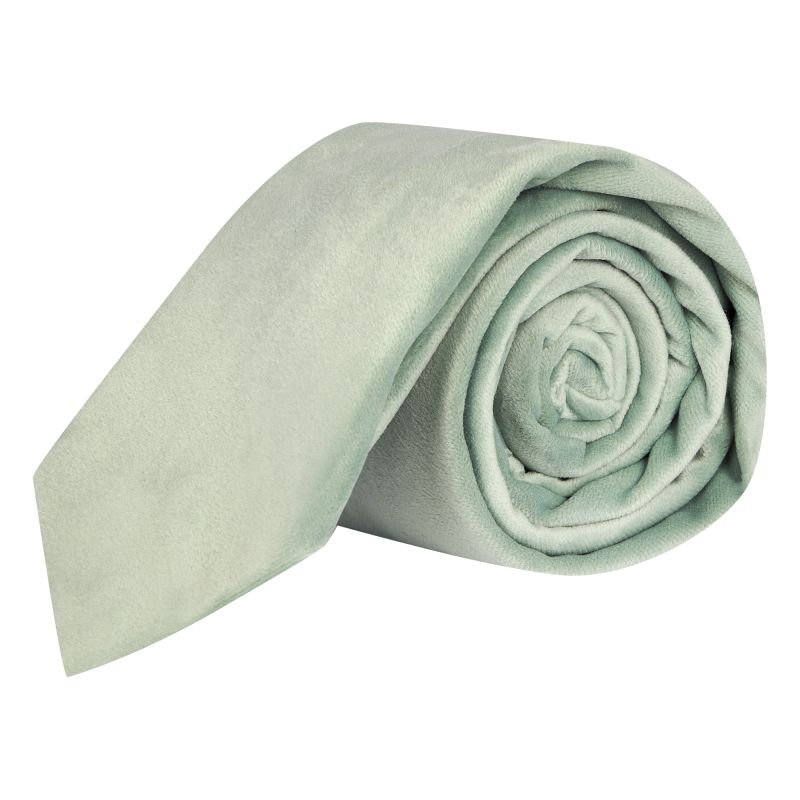 king & priory Pale Green Velvet Tie