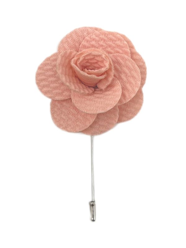 king & priory Peach Flower/Rose Lapel Pin